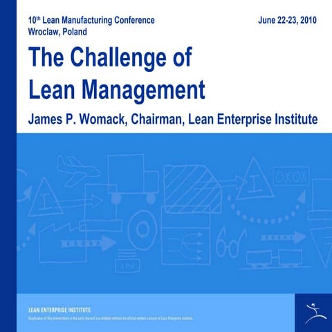 Womack  Modern Vs  Lean  Management