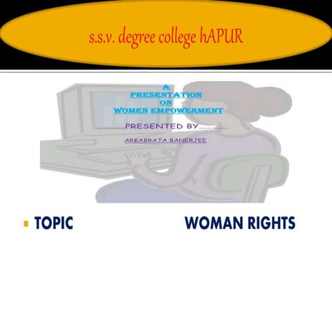 Woman rights | PPTX