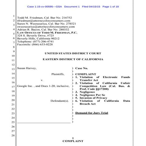 Woman suing google for losing “thousands” due to google play store hack