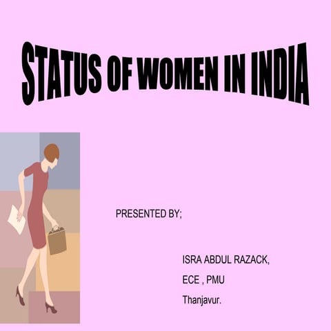 Status of women in India | PPT