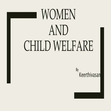 women and child welfare and women and child rights