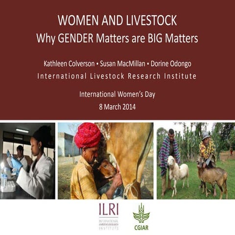 Women and livestock: Why gender matters are big matters