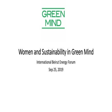 Women and sustainability in green mind