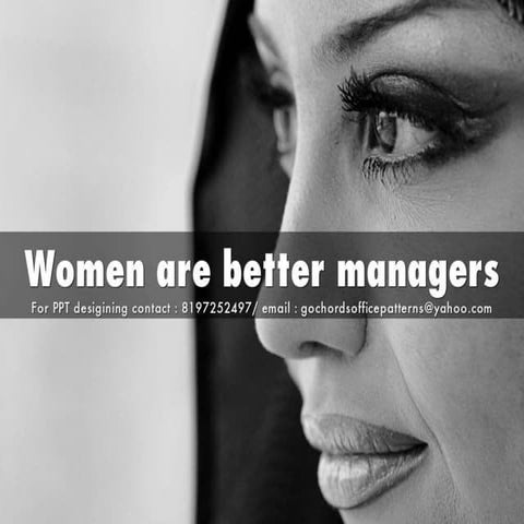 Women are better managers