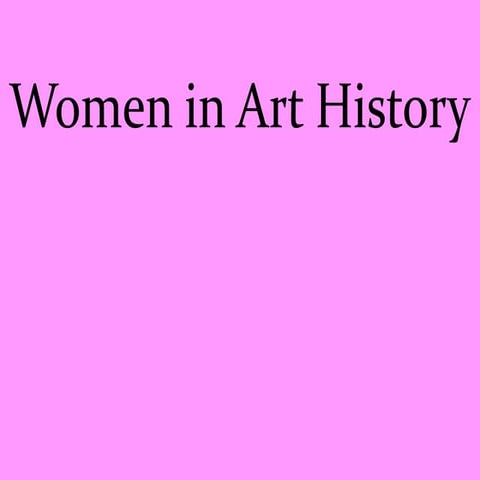 Women Artists Middle Ages-Neoclassism