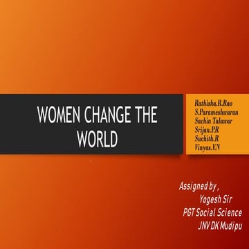 Women change the world