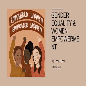 Promote gender equality and empower women | PPTX