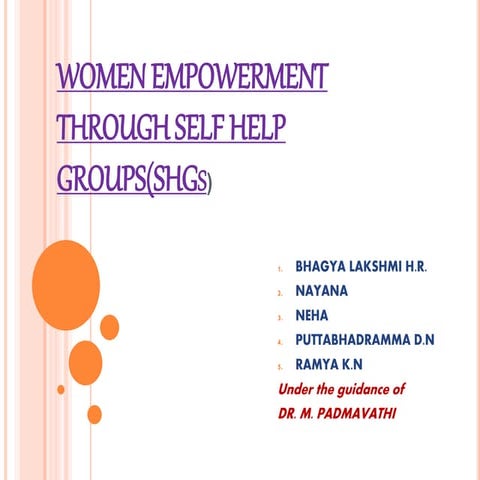 Women   empowerment      through  self  help         groups