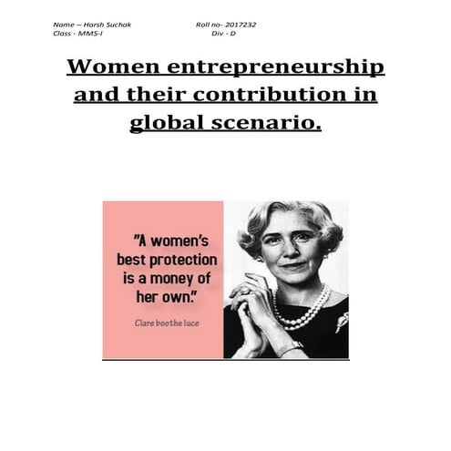 Women entrepreurship