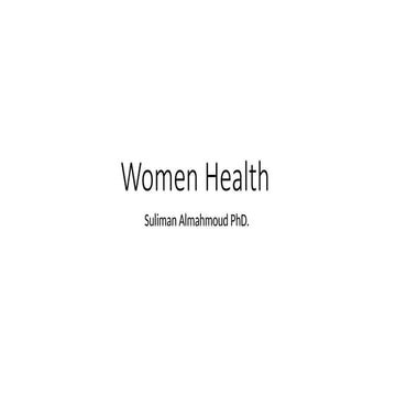 Women Health medicinal chemistry endocrine