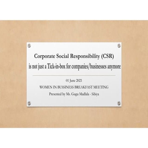 Women in Business breakfast engagement with Gugu madlala