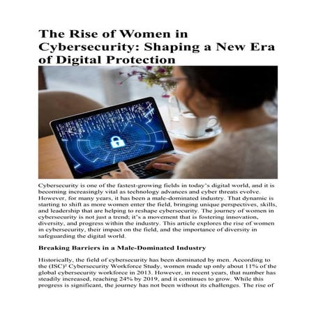 Women in Cybersecurity: Impact, Role, Importance & Future | CIO Women Magazine