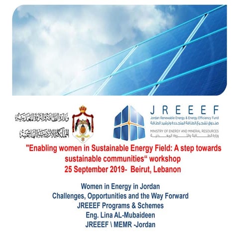 Women in Energy in Jordan Challenges, Opportunities and the Way Forward JREEE...