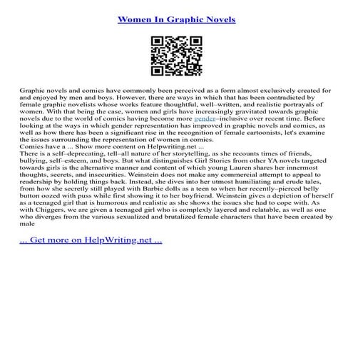 Women In Graphic Novels