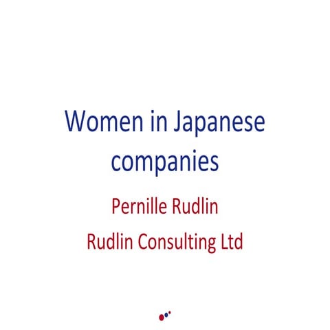 Women in japanese companies | PPT