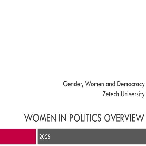 Women in politics overview | PPT