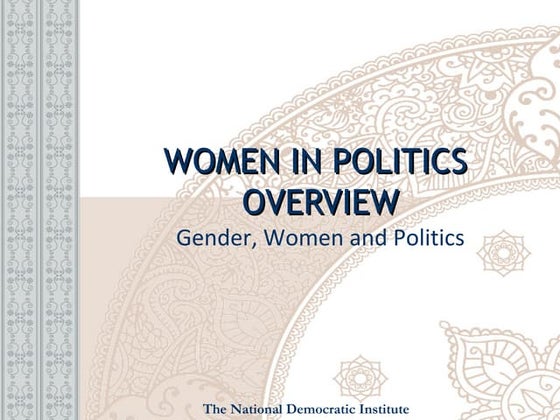 WOMEN IN POLITICS | PPT