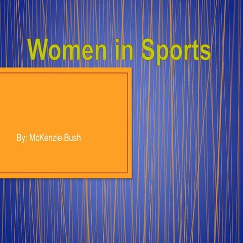 Women in sports powerpoint