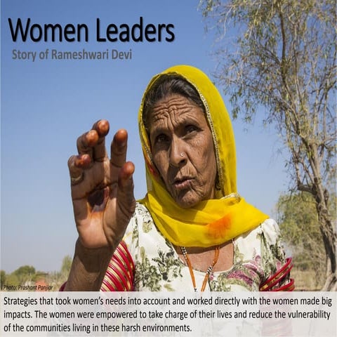 Women leader from Rajasthan - Story of Mrs Rameshwari