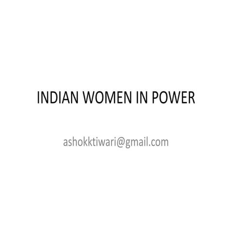 Indian Women in power