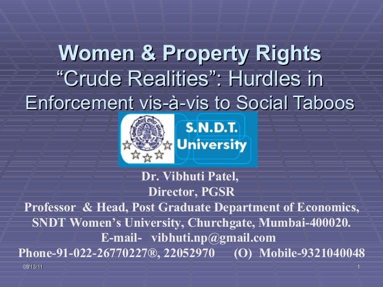 Women & property rights coloured