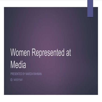 Representation of gender in media | PPTX