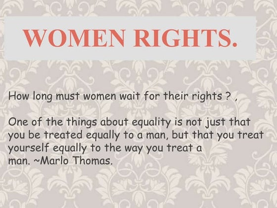 Women's rights presentation | PPT