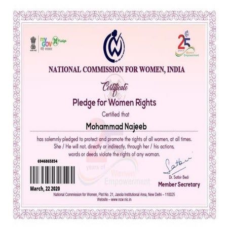 Women rights pledge | PDF