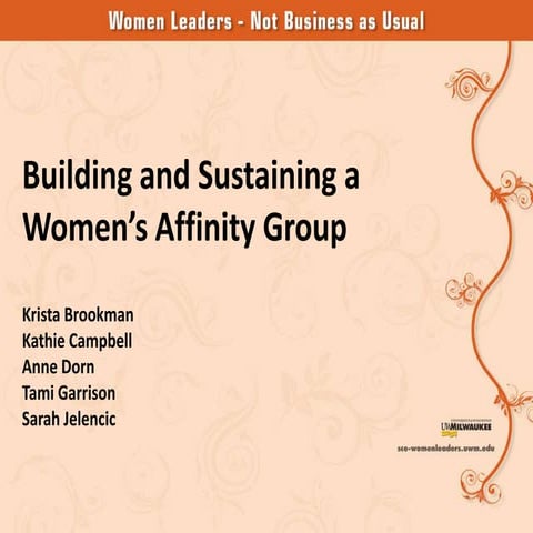 Women's affinity panel discussion | PPTX