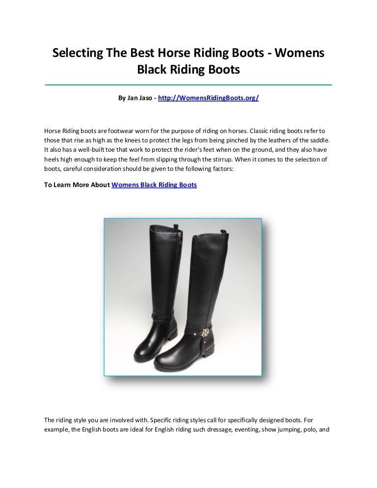 best black riding boots