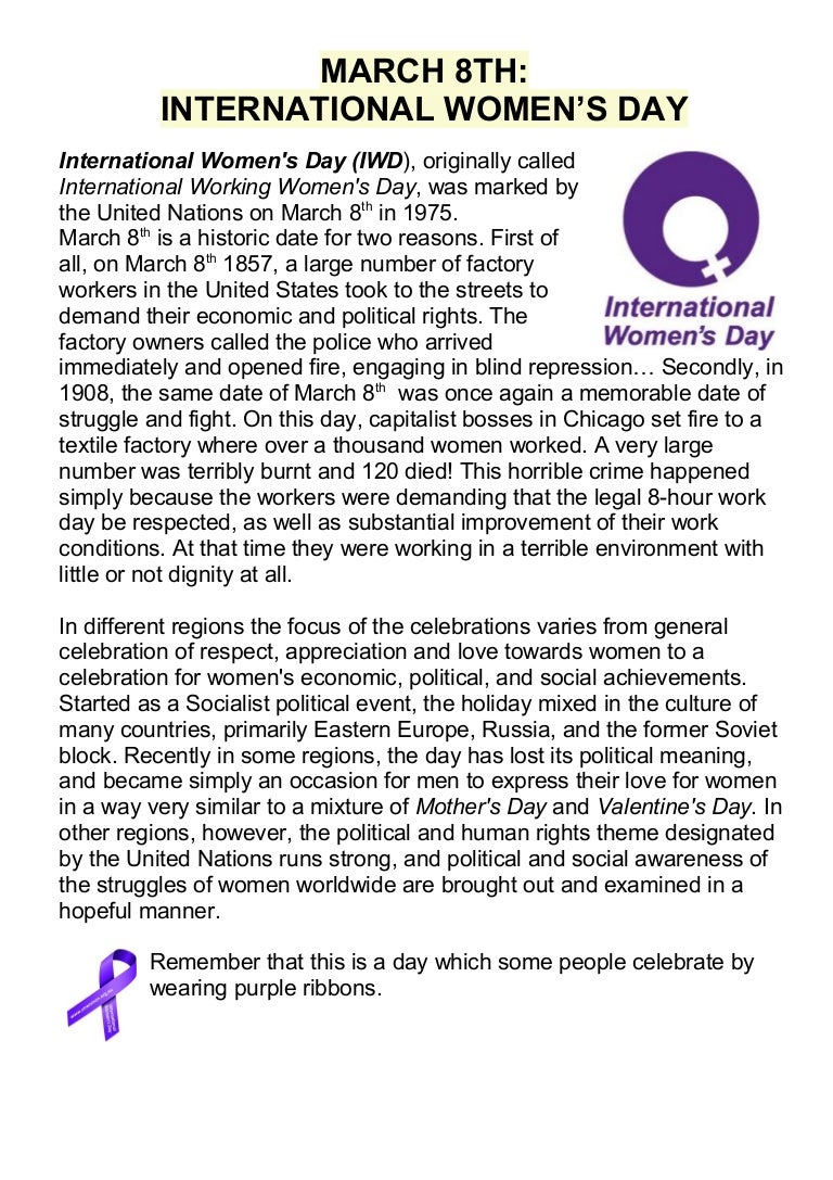 International Womens' Day