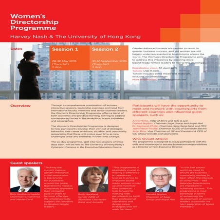 Women's directorship programme 2015 factsheet