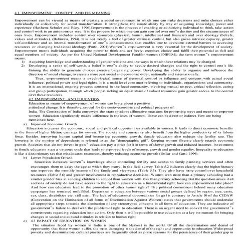 M.Ed Advanced Sociology of education's Topic - Womens empowerment..