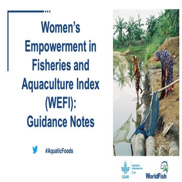 Women’s Empowerment in Fisheries and Aquaculture Index (WEFI): Guidance Notes