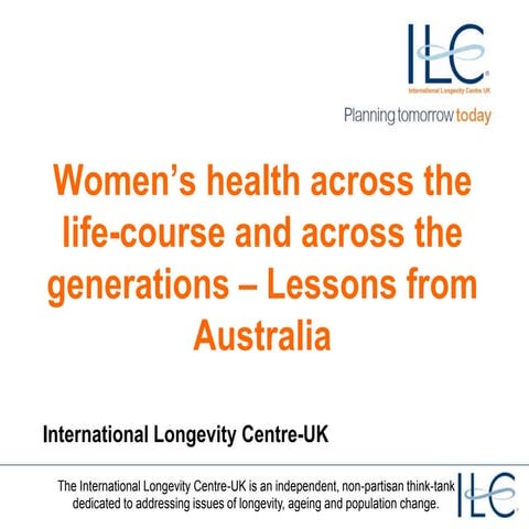 Women's health across the life course and across the generations | PPTX