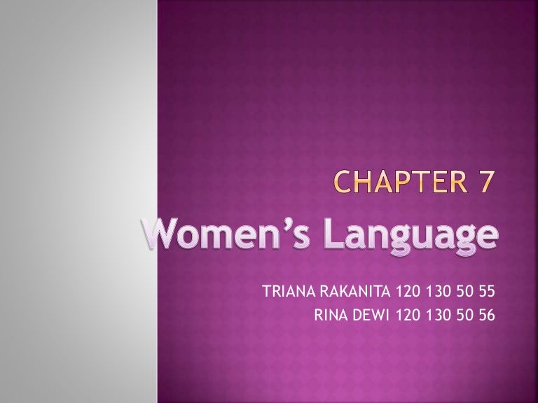 Women's language
