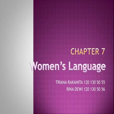 Women's language