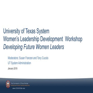 Women's Leadership Development Workshop Welcome 2019_MainPoints.pptx