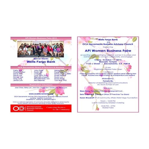 Program Book - API Women Business Faire and Spring Luncheon | PDF