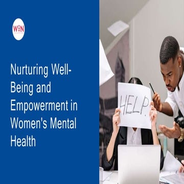 Women's Mental Health: Promoting Well-Being and Empowerment | PPTX