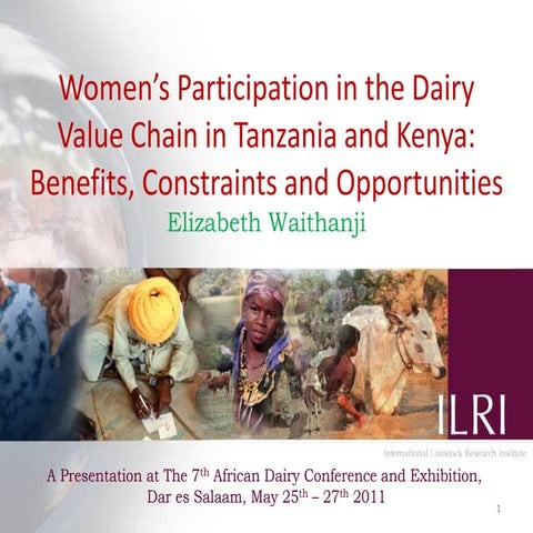 Women’s participation in the dairy value chain in Tanzania and Kenya
