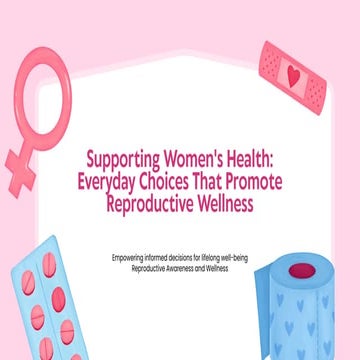Everyday Choices That Promote Reproductive Wellness | PDF