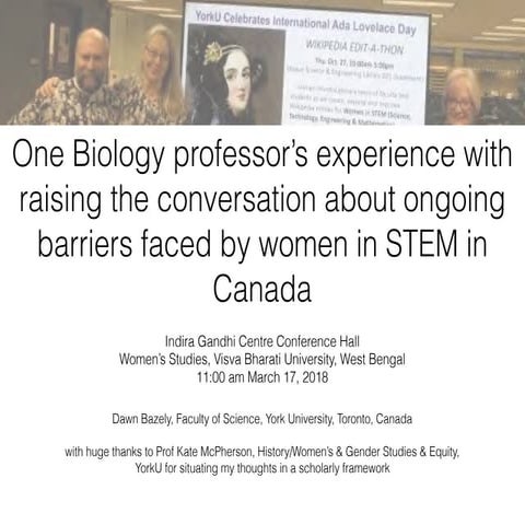 My experience with tackling ongoing barriers faced by Women in STEM in Canada