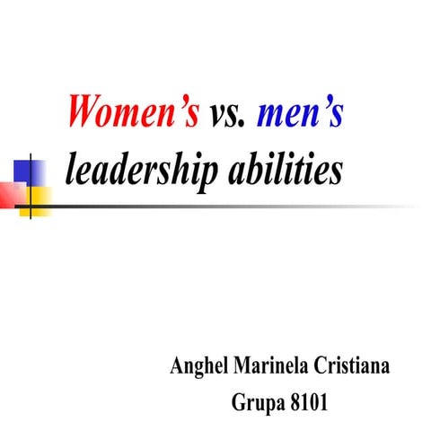 Women’s vs men's leadership abilities 