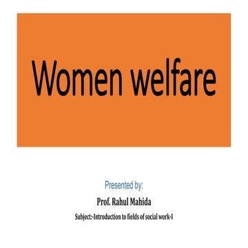Women welfare