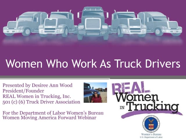Women Who Work as Truck Drivers