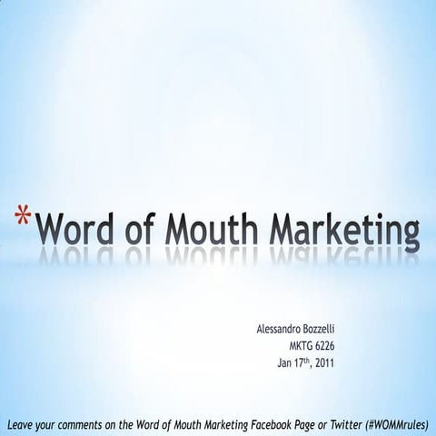 Word of mouth marketing | PPTX