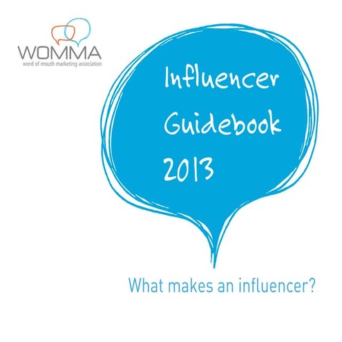 Womma influencer guidebook   2013 pdf