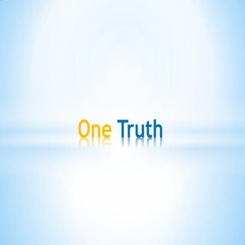 Know God More - Won by One - One Truth 