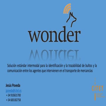 Presentación Plataforma WONDER